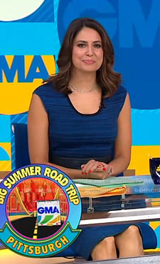 Cecilia’s blue scoop neck dress on Good Morning America