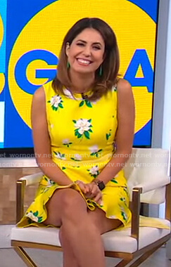 Cecilia’s yellow floral dress on Good Morning America