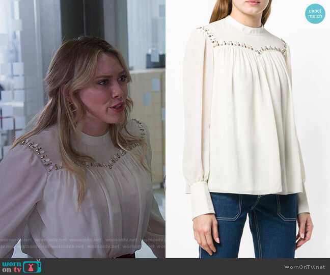 Embellished Blouse by Chloe worn by Kelsey Peters (Hilary Duff) on Younger