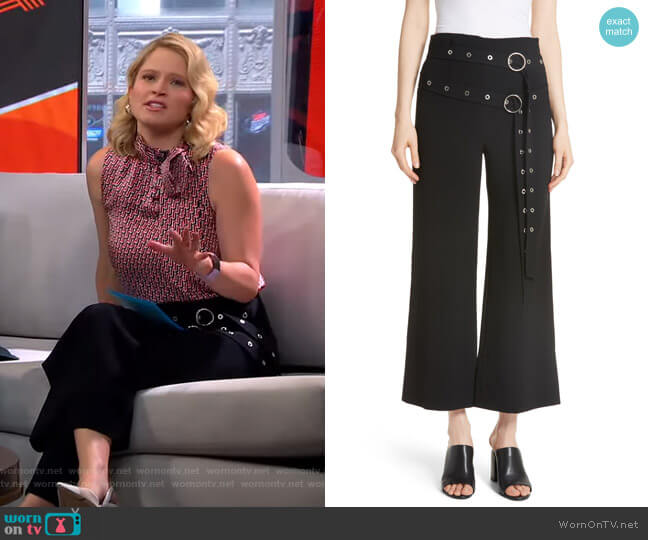 Jessi Double Belt Pants by Cinq a Sept worn by Sara Haines on Good Morning America