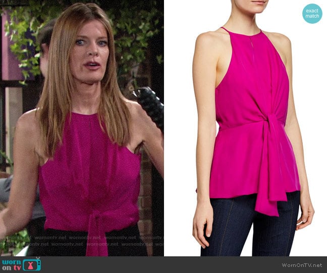 Cinq a Sept Bailey Top worn by Phyllis Summers (Michelle Stafford) on The Young and the Restless