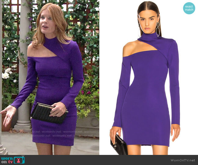 David Koma Cutout Jersey Dress worn by Phyllis Summers (Michelle Stafford) on The Young and the Restless