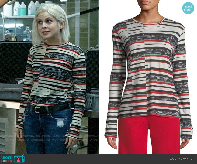 Derek Lam Long Sleeve Tee worn by Liv Moore (Rose McIver) on iZombie