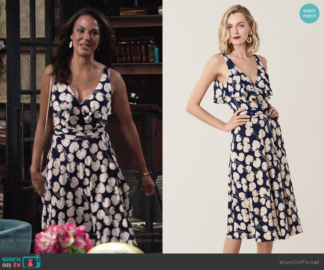 Diane von Furstenberg Naya Dress worn by Celeste Rosales (Eva LaRue) on The Young and the Restless