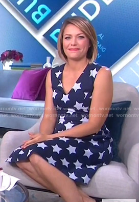 Dylan's blue star print dress on Today