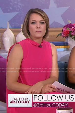 Dylan’s pink sleeveless chiffon dress on Today