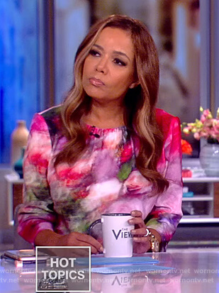 Sunny’s multicolored floral dress on The View