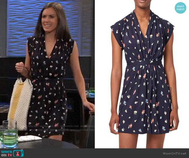 French Connection Roseau Meadow Minidress worn by Willow Tait (Katelyn MacMullen) on General Hospital