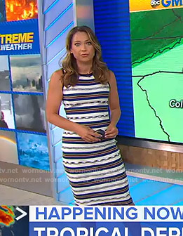 Ginger’s striped ribbed dress on Good Morning America