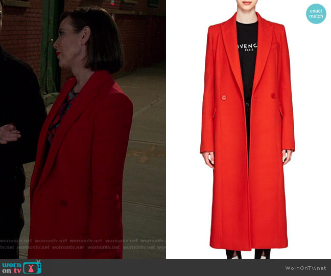 Wool Double Breasted Coat by Givenchy worn by Diana Trout (Miriam Shor) on Younger