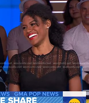 Janai’s black lace dress on Good Morning America