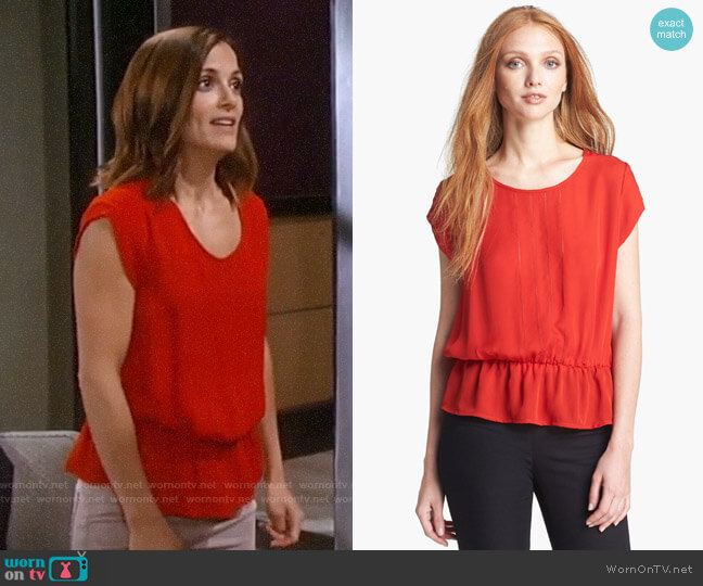 Joie Phaedra Top worn by Hayden Barnes (Rebecca Budig) on General Hospital