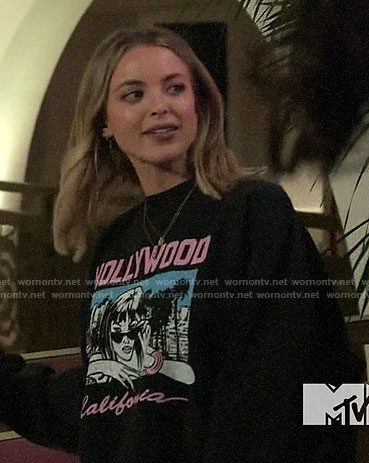 Kaitlynn’s Hollywood graphic sweatshirt on The Hills New Beginnings