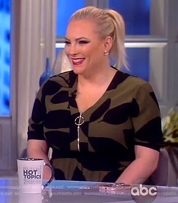 Meghan’s khaki leaf print dress on The View