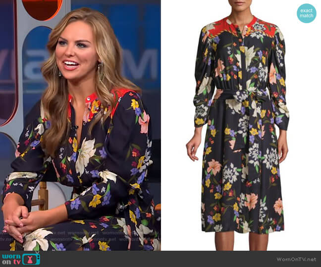 Leila Shirtdress by Kobi Halperin worn by Hannah Brown on Good Morning America