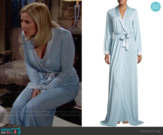 La Perla Airy Blooms Long Robe worn by Brooke Logan (Katherine Kelly Lang) on The Bold and the Beautiful