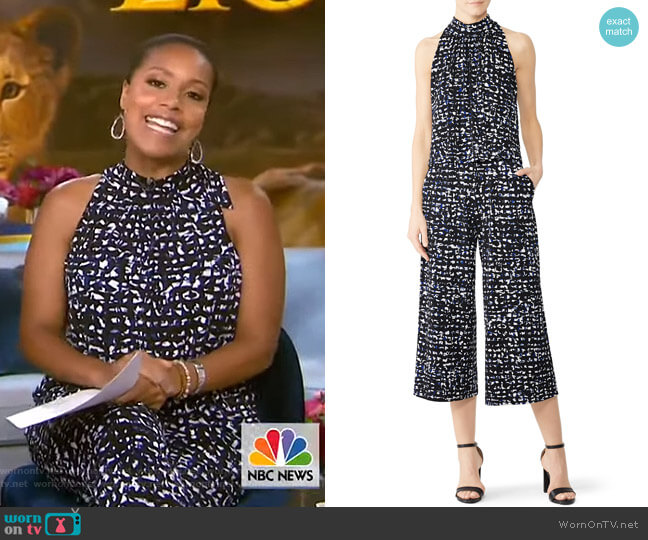 Skyler Jumpsuit by Leota worn by Sheinelle Jones on Today