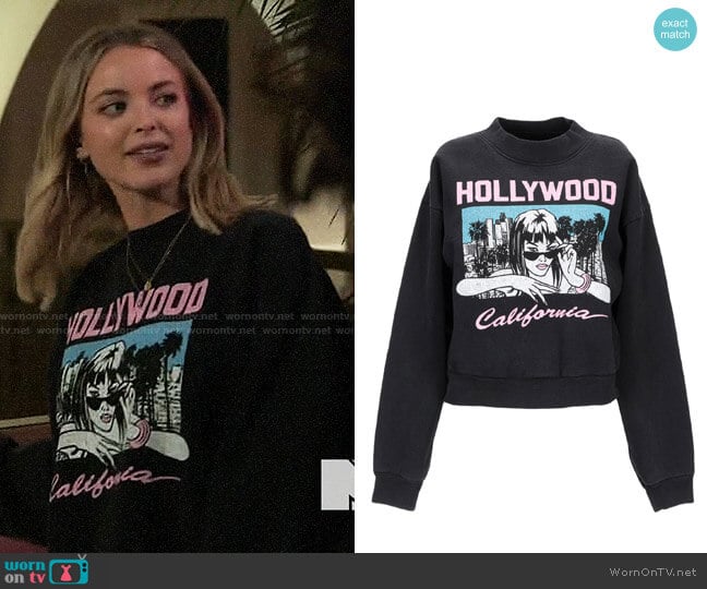 Local Authority Hollywood Sweatshirt worn by Kaitlynn Carter (Kaitlynn Carter) on The Hills New Beginnings