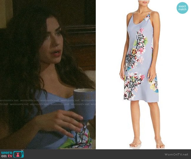 Natori Garbo Floral Print Slip worn by Ciara Brady (Victoria Konefal) on Days of our Lives