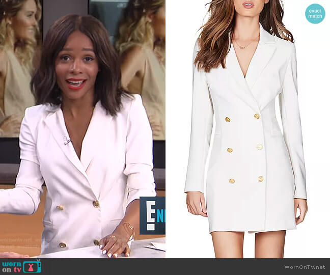 WornOnTV: Zuri’s white blazer dress on E! News | Zuri Hall | Clothes ...