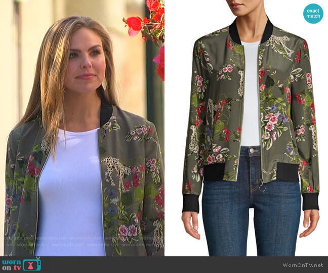 Ollie Bomber Jacket by L'Agence worn by Hannah Brown on The Bachelorette