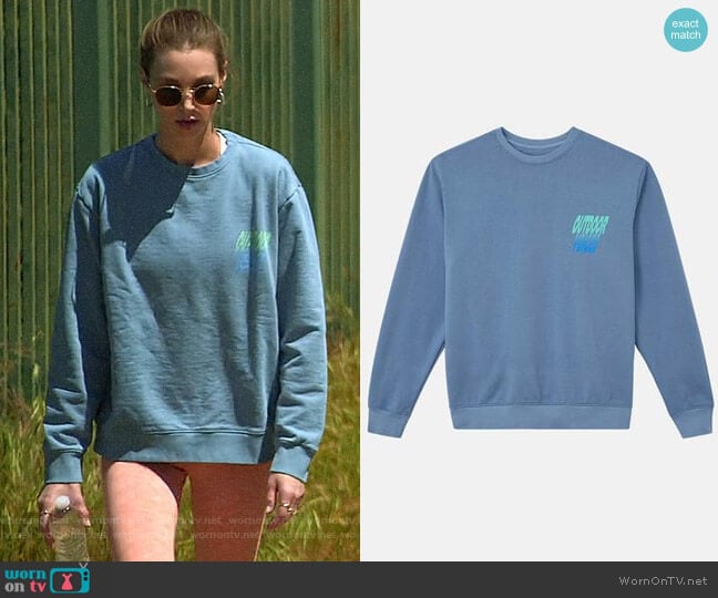 Outdoor Voices Crewneck Sweatshirt worn by Whitney Port (Whitney Port) on The Hills New Beginnings