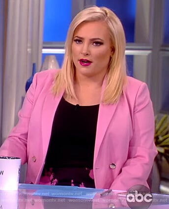 Meghan’s pink blazer and floral pants on The View