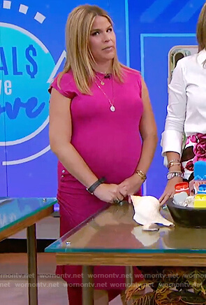 Jenna’s pink ruched dress on Today