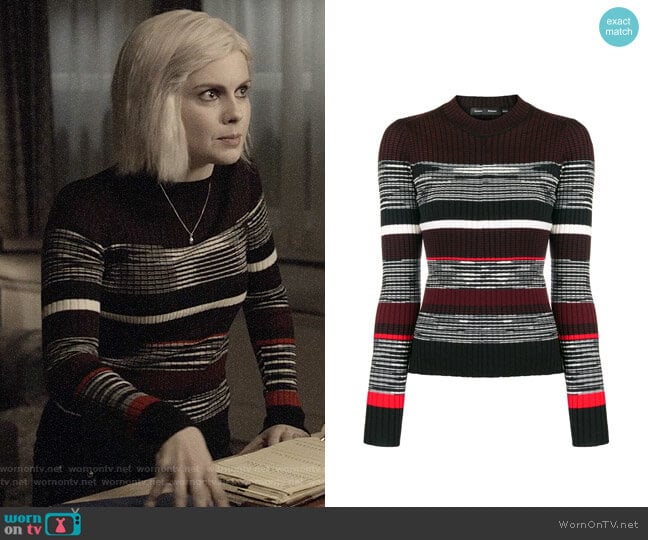 Liv’s mixed stripe sweater on iZombie