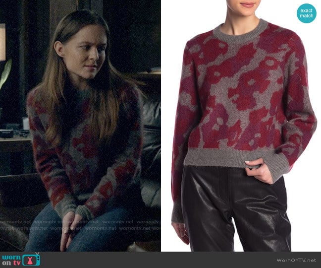 Rag & Bone Leopard Print Mohair Blend Sweater worn by Matty Ross (Izabela Vidovic) on Veronica Mars