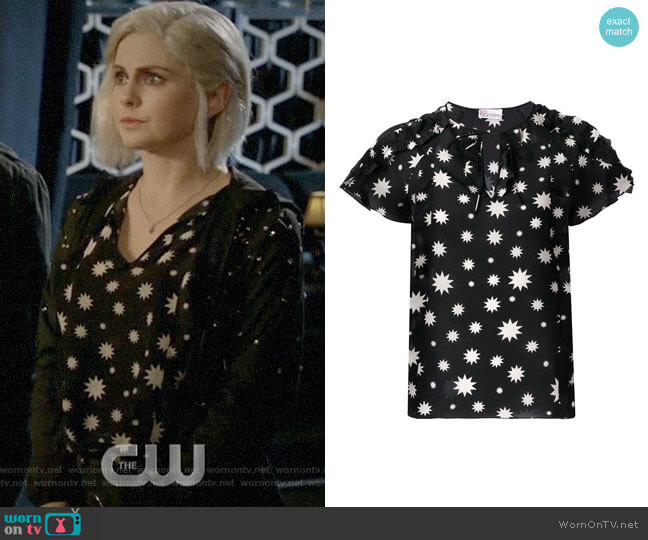 RED Valentino Star Print Blouse worn by Liv Moore (Rose McIver) on iZombie
