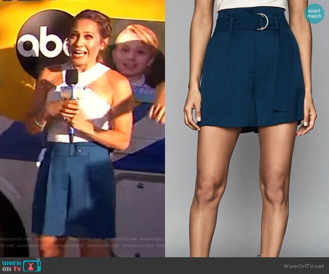 Elaine Shorts by Reiss worn by Ginger Zee on Good Morning America