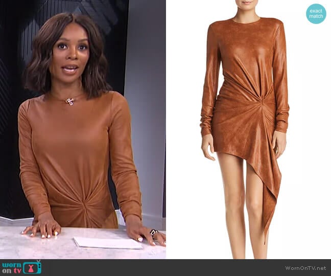 Haddasah Asymmetric Mini Dress by Ronny Kobo worn by Zuri Hall on E! News