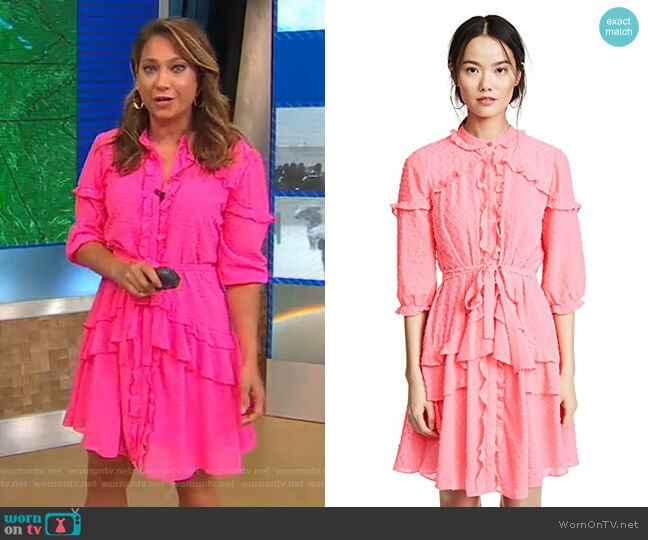 WornOnTV: Ginger’s pink ruffled dress on Good Morning America | Ginger ...