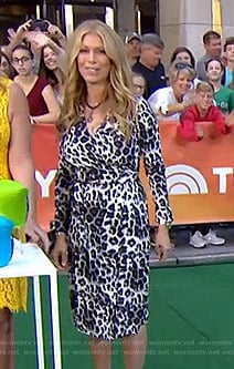 Jill’s white leopard print wrap dress on Today