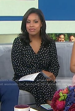 Sheinelle’s black polka dot jumpsuit on Today