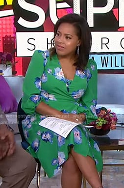 Sheinelle’s green floral wrap dress on Today