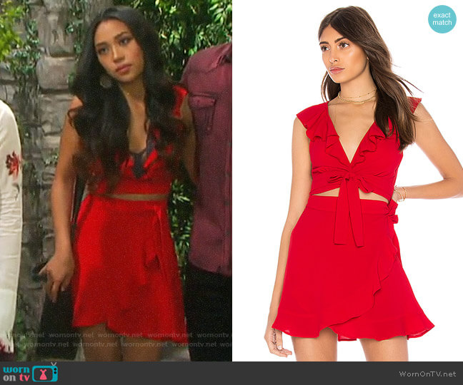 Show Me Your Mumu Florence Top and Roam Skirt worn by Haley Chen (Thia Megia) on Days of our Lives