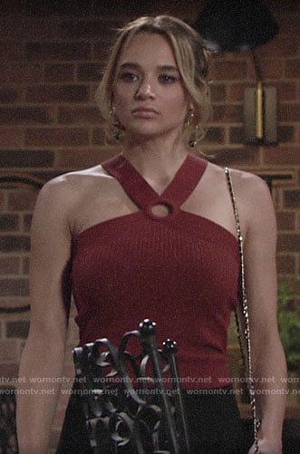 Summer’s ring neck top on The Young and the Restless