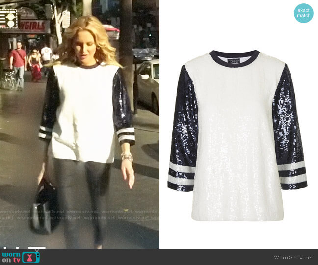 Topshop Sequin Top worn by Stephanie Pratt (Stephanie Pratt) on The Hills New Beginnings