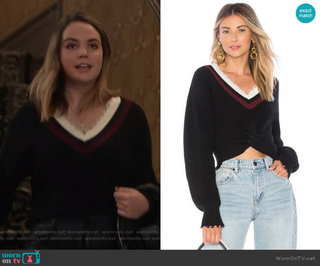 Twist Front Sweater by T by Alexander Wang worn by Grace Russell (Bailee Madison) on Good Witch