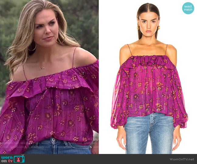 Coline Blouse by Ulla Johnson worn by Hannah Brown on The Bachelorette