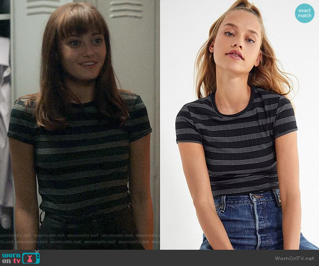 UO The Striped Baby Tee worn by Tess (Ella Purnell) on Sweetbitter