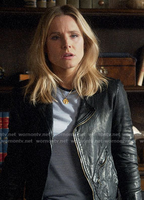 Veronica's patch pocket leather jacket on Veronica Mars