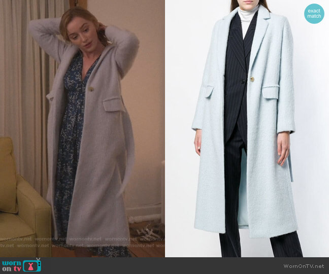 Single Breasted Wrap Coat by Vince worn by Clare O'Brien (Phoebe Dynevor) on Younger