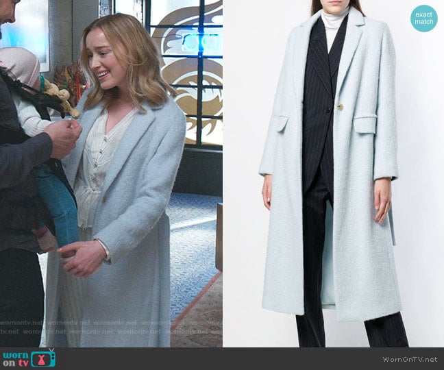 Single Breasted Wrap Coat by Vince worn by Clare O'Brien (Phoebe Dynevor) on Younger