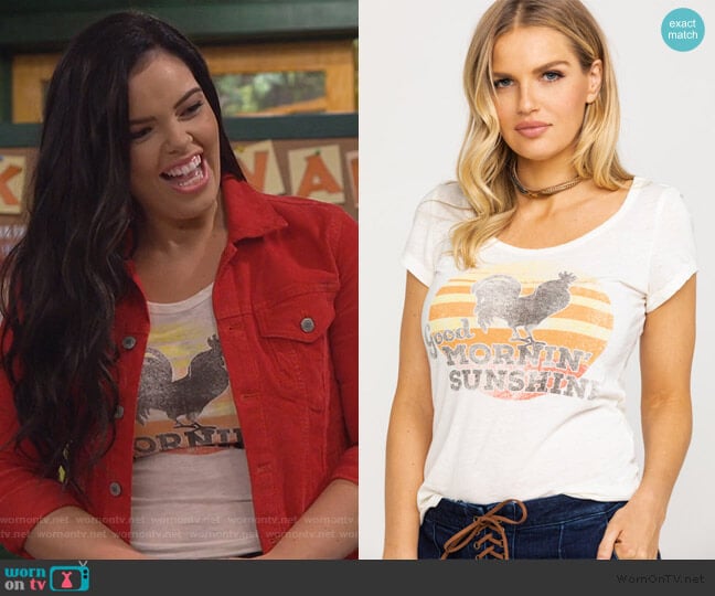 Good Morning Sunshine Trustie Tee by Idyllwind worn by Lou Hockhauser (Miranda May) on Bunkd