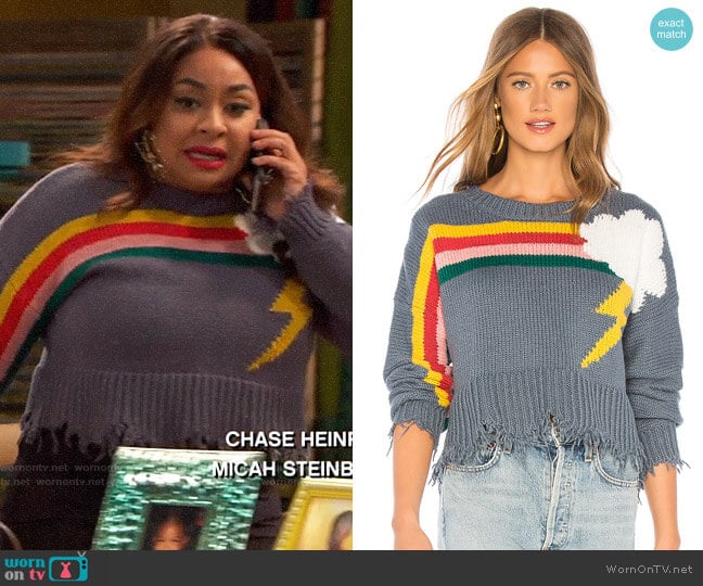 Wildfox Couture Rainbow Storm Sweater  worn by Raven Baxter (Raven-Symoné) on Ravens Home