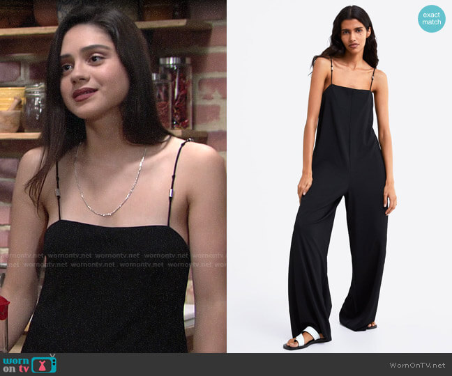 Zara Jumpsuit with Straps worn by Lola Rosales (Sasha Calle) on The Young & the Restless