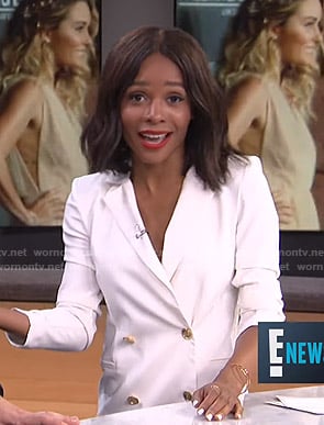 Zuri's white blazer dress on E! News